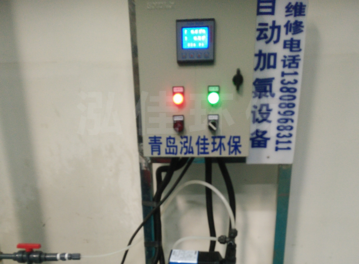 济南四季丰井水自动流量比例加氯设备安装完成